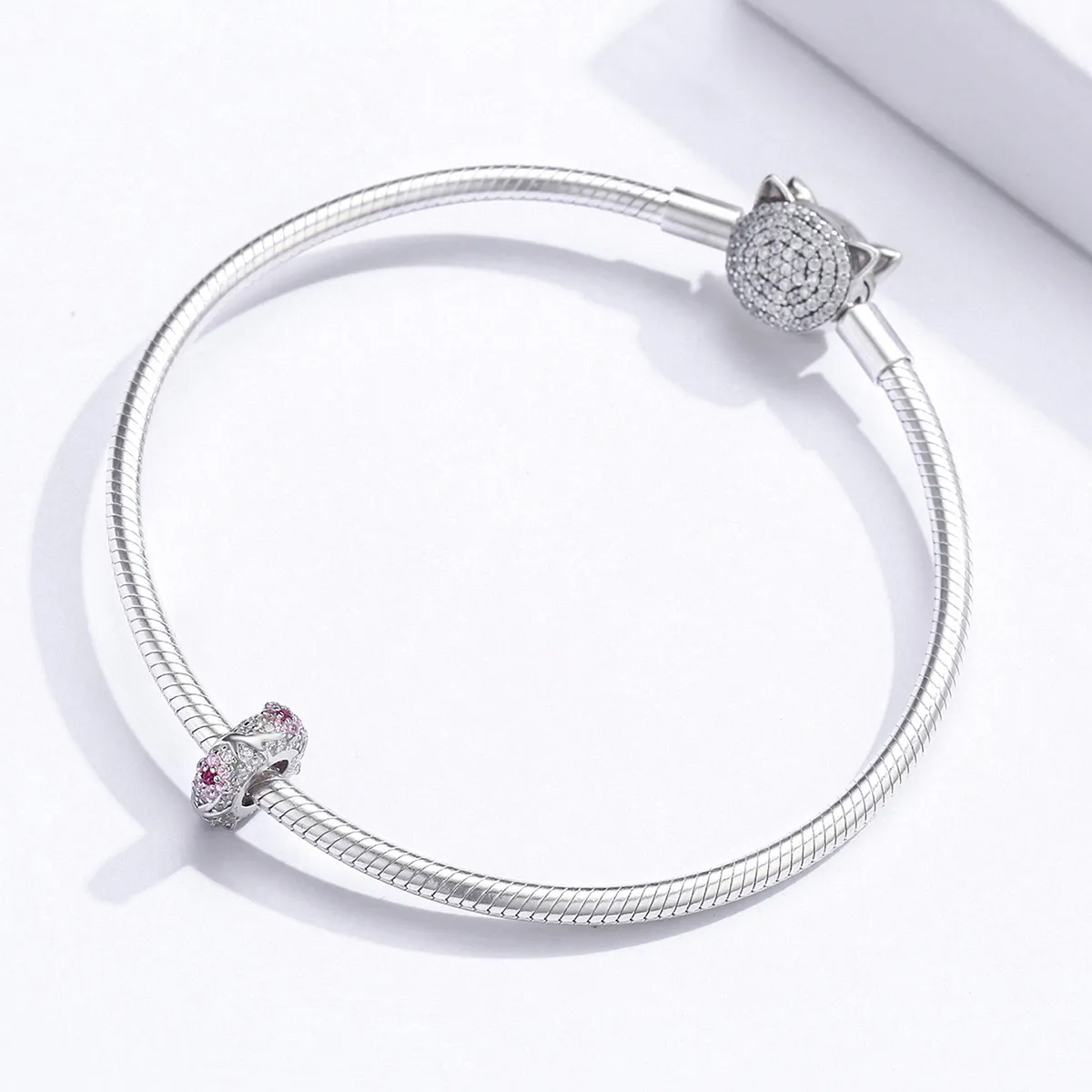 Pandora Style Silver Plum Blossom Spacer Charm - BSC152