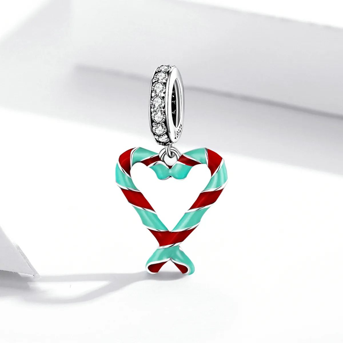 Pandora Style Silver Cane Candy Charm - SCC2039