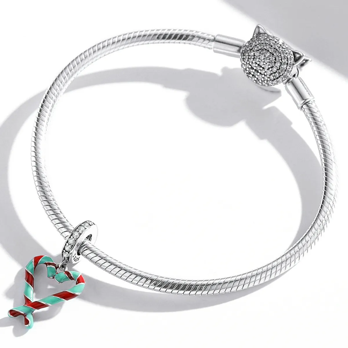 Pandora Style Silver Cane Candy Charm - SCC2039