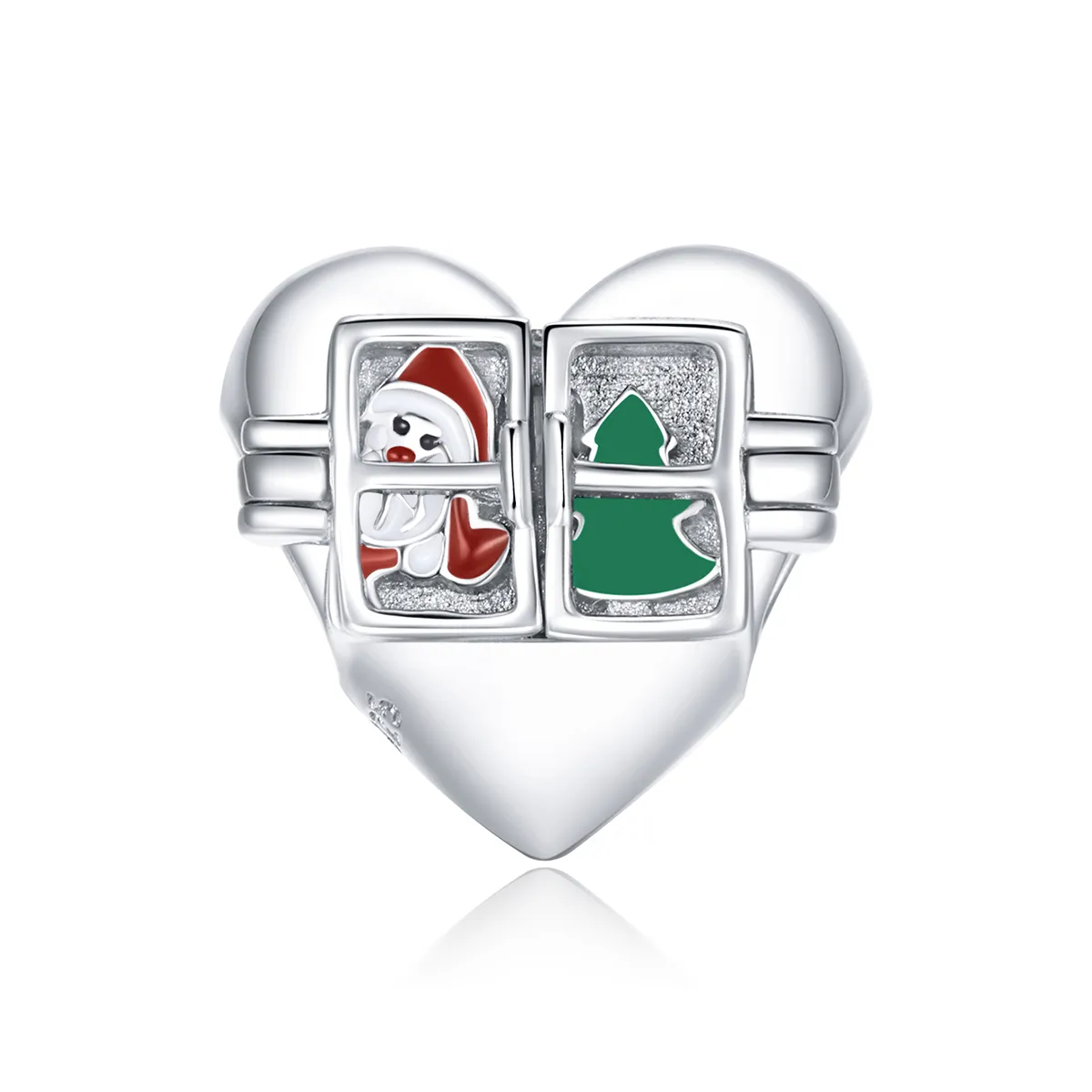 Pandora Style Silver Christmas greetings Charm - BSC376