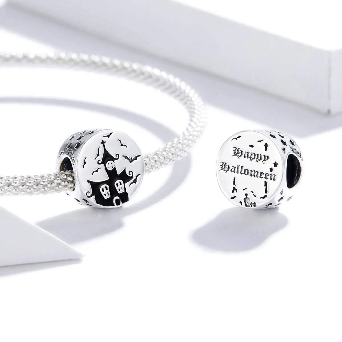 Pandora Style Silver Ghost Castle Charm - SCC1615