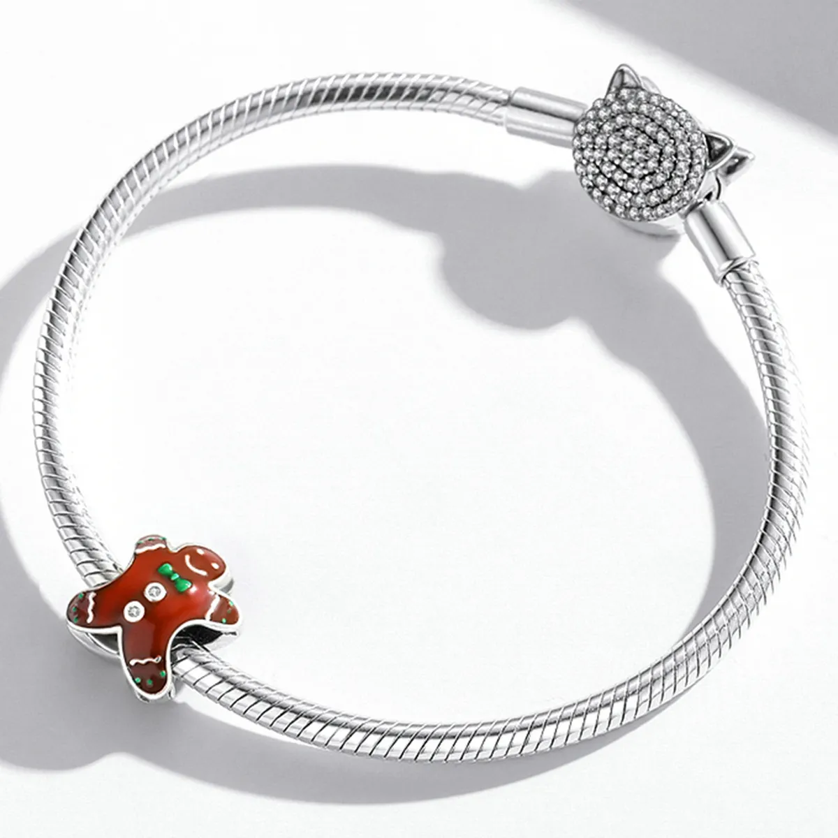 Pandora Style Silver Gingerbread Man Charm - SCC2037