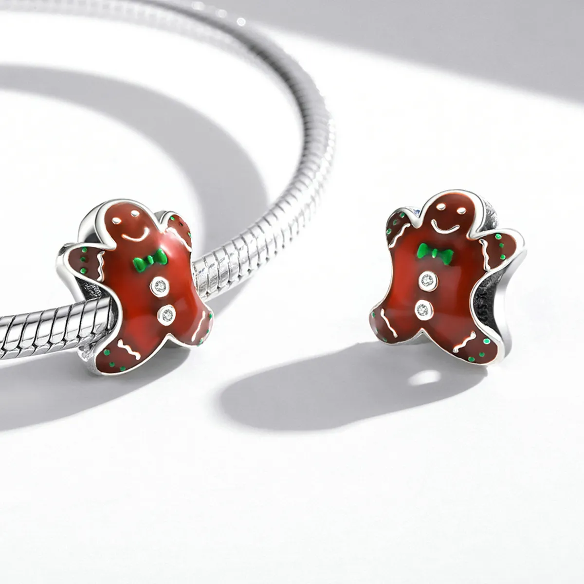 Pandora Style Silver Gingerbread Man Charm - SCC2037