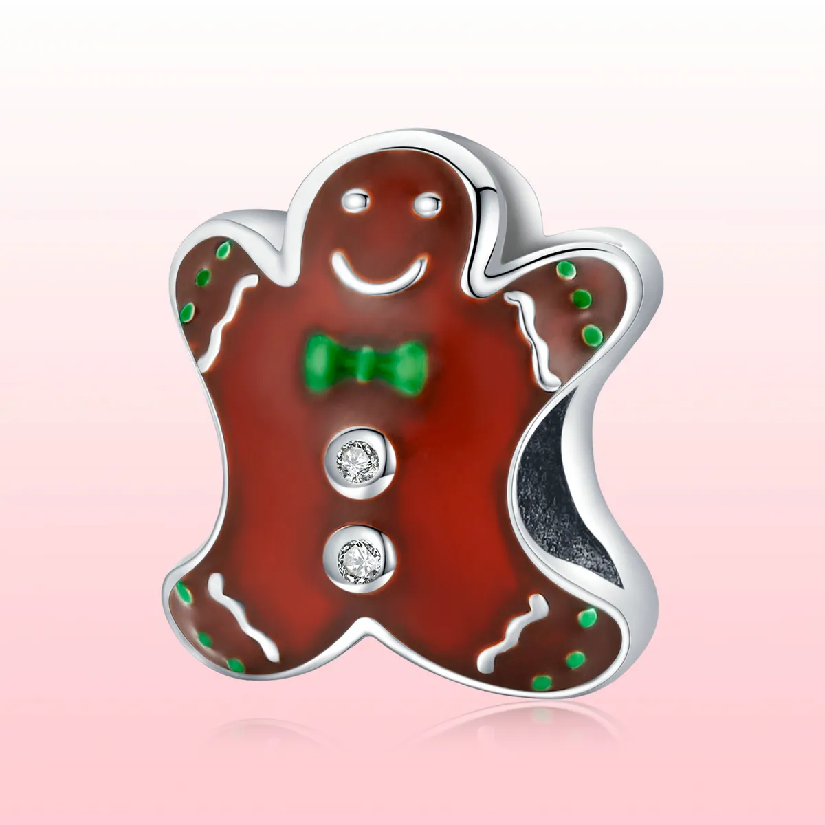 Pandora Style Silver Gingerbread Man Charm - SCC2037