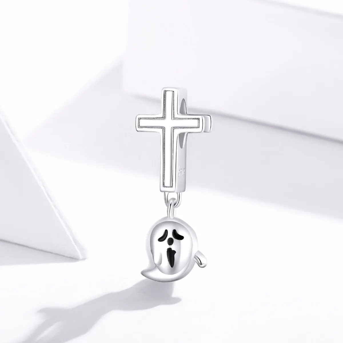 Pandora Style Silver Halloween Ghost Charm - BSC328