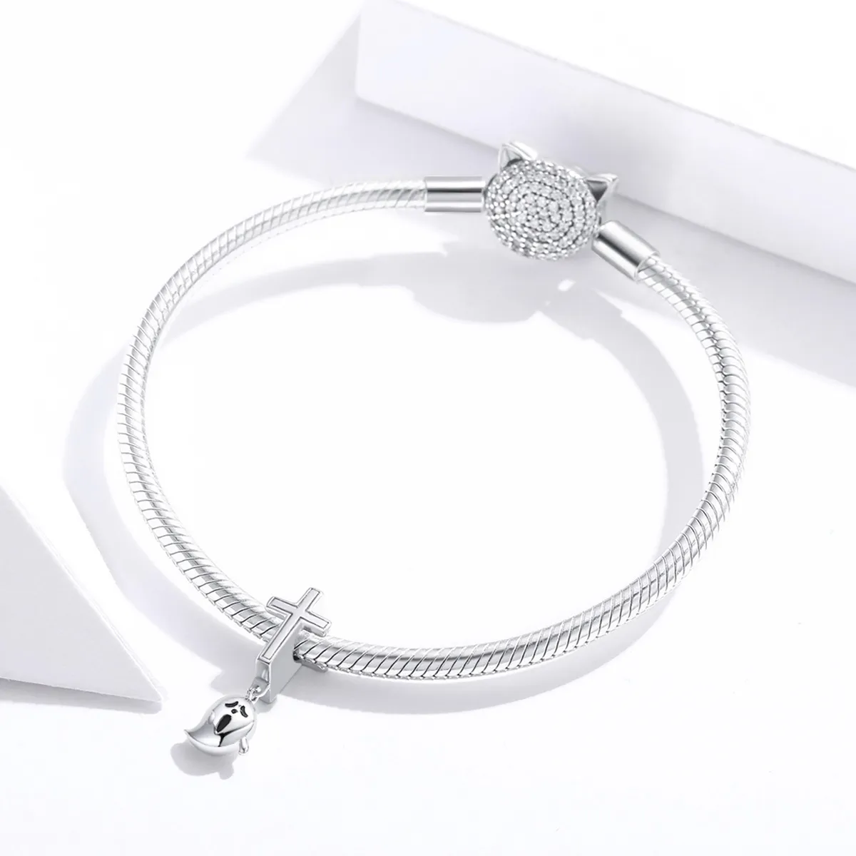 Pandora Style Silver Halloween Ghost Charm - BSC328