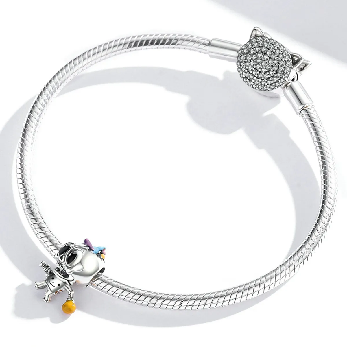 Pandora Style Silver Halloween Skull Charm - SCC1955