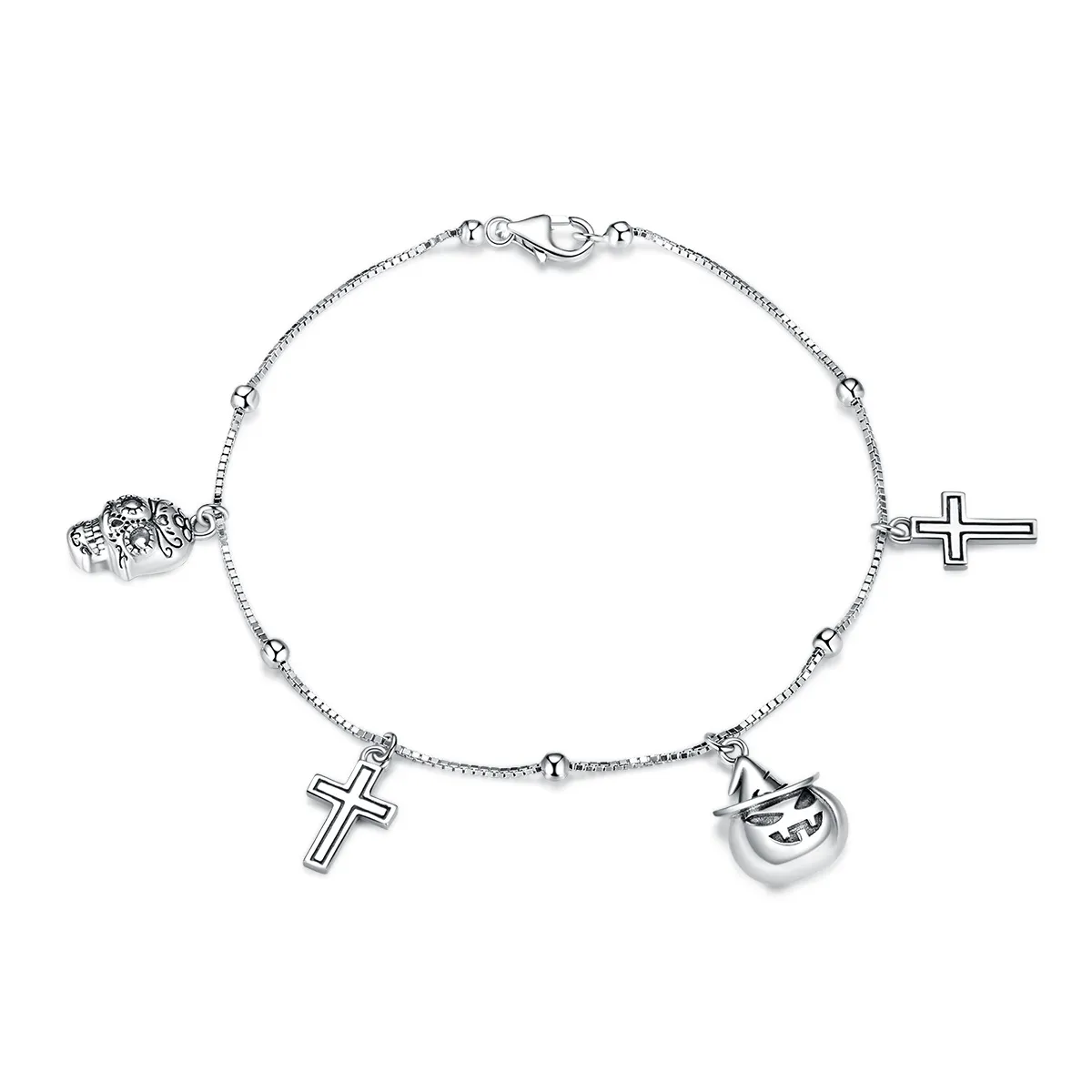 Pandora Style Silver Happy Halloween bracelet - BSB051