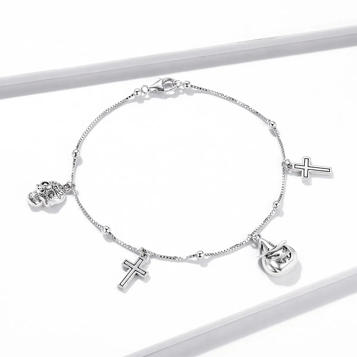 Pandora Style Silver Happy Halloween bracelet - BSB051