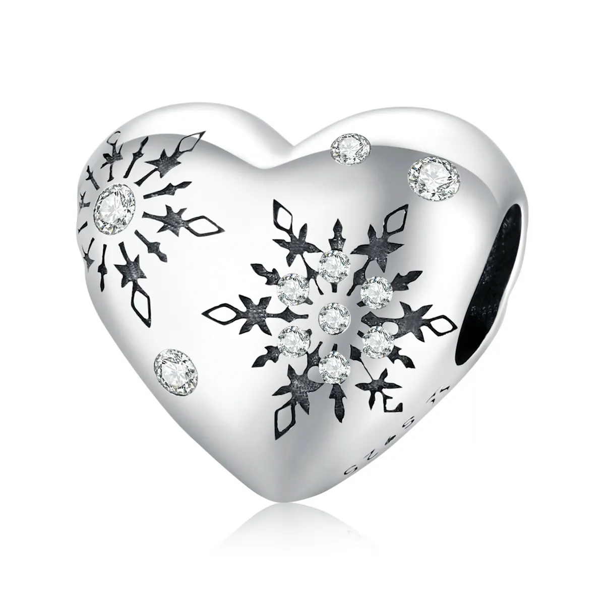 Pandora Style Silver Love snowflakes Charm - SCC1982