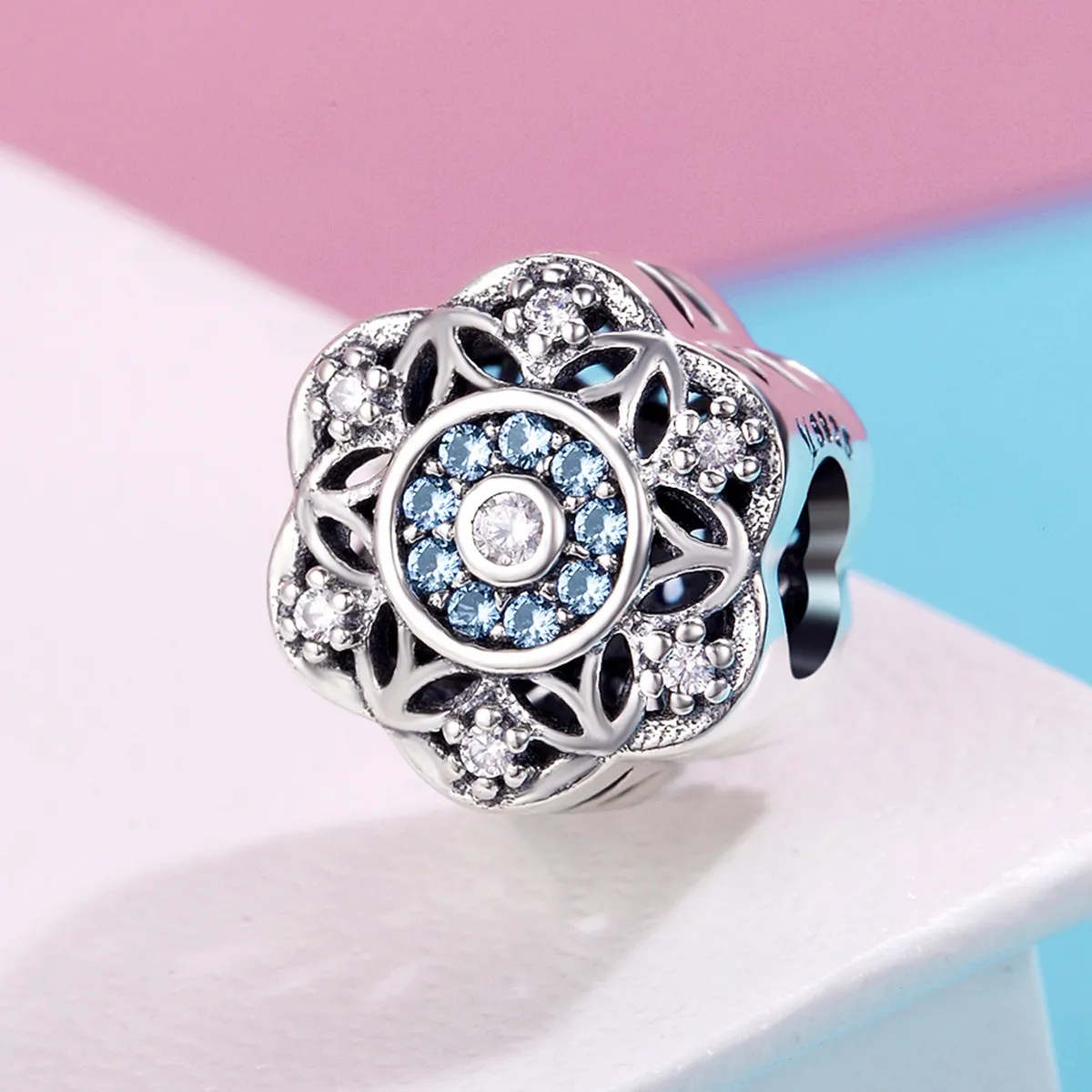 Pandora Style Silver Romantic snowflakes Charm - SCC247