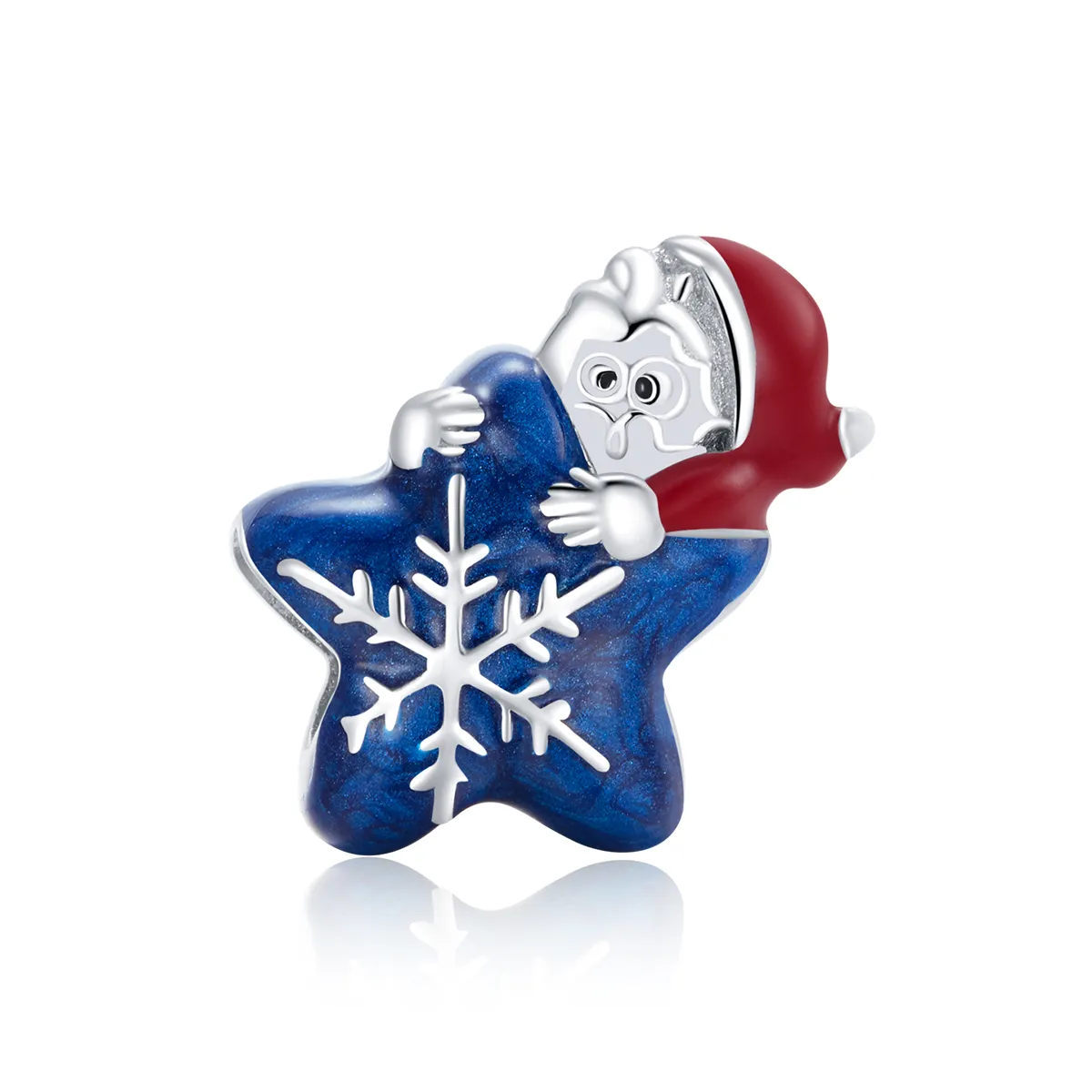 Pandora Style Silver Santa Claus Charm - BSC372