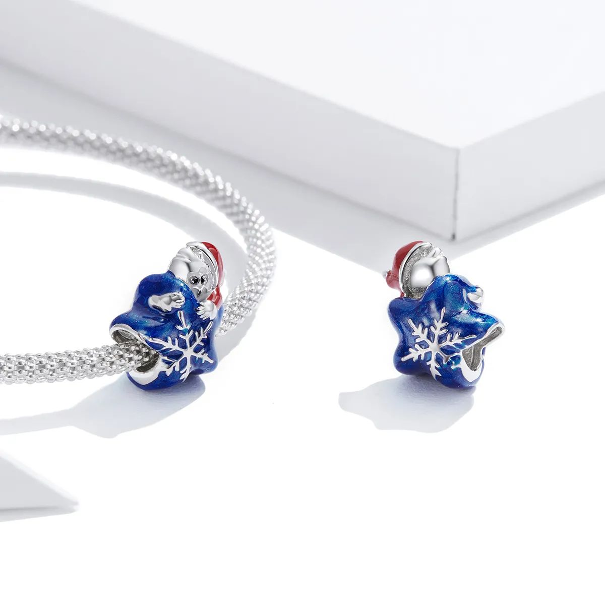 Pandora Style Silver Santa Claus Charm - BSC372