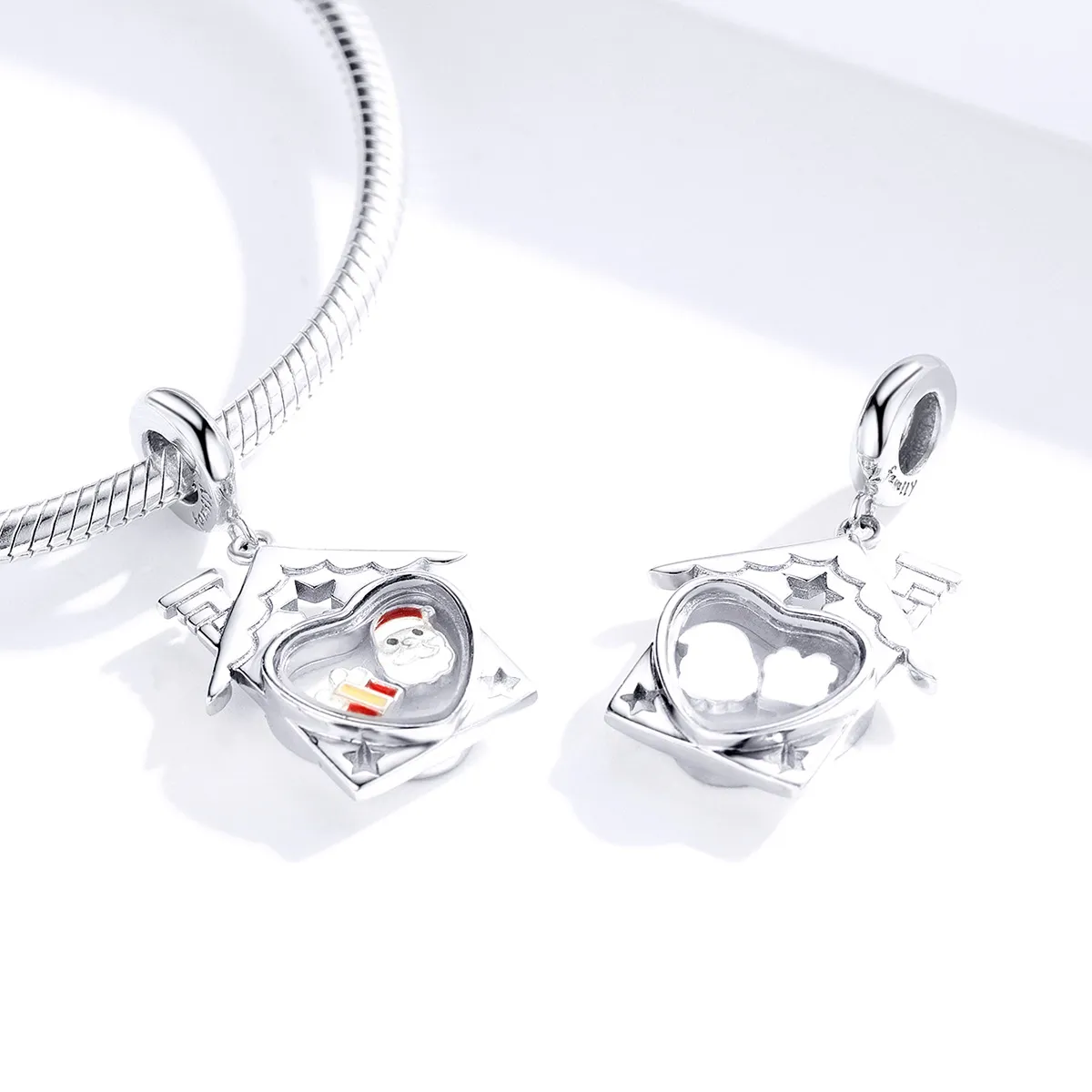 Pandora Style Silver Santa Claus Charm - SCC1357