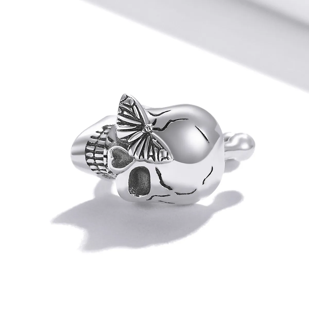 Pandora Style Silver Skeletons and butterflies Ear clip - SCE1178
