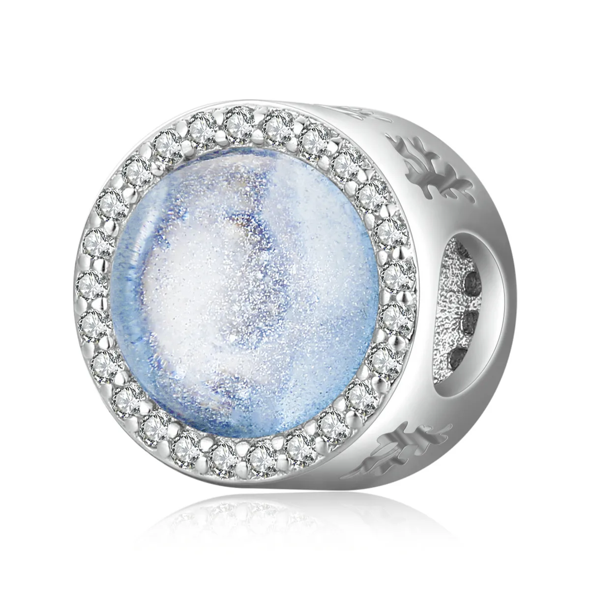 Pandora Style Silver Snow on Christmas Eve Charm - SCC2040