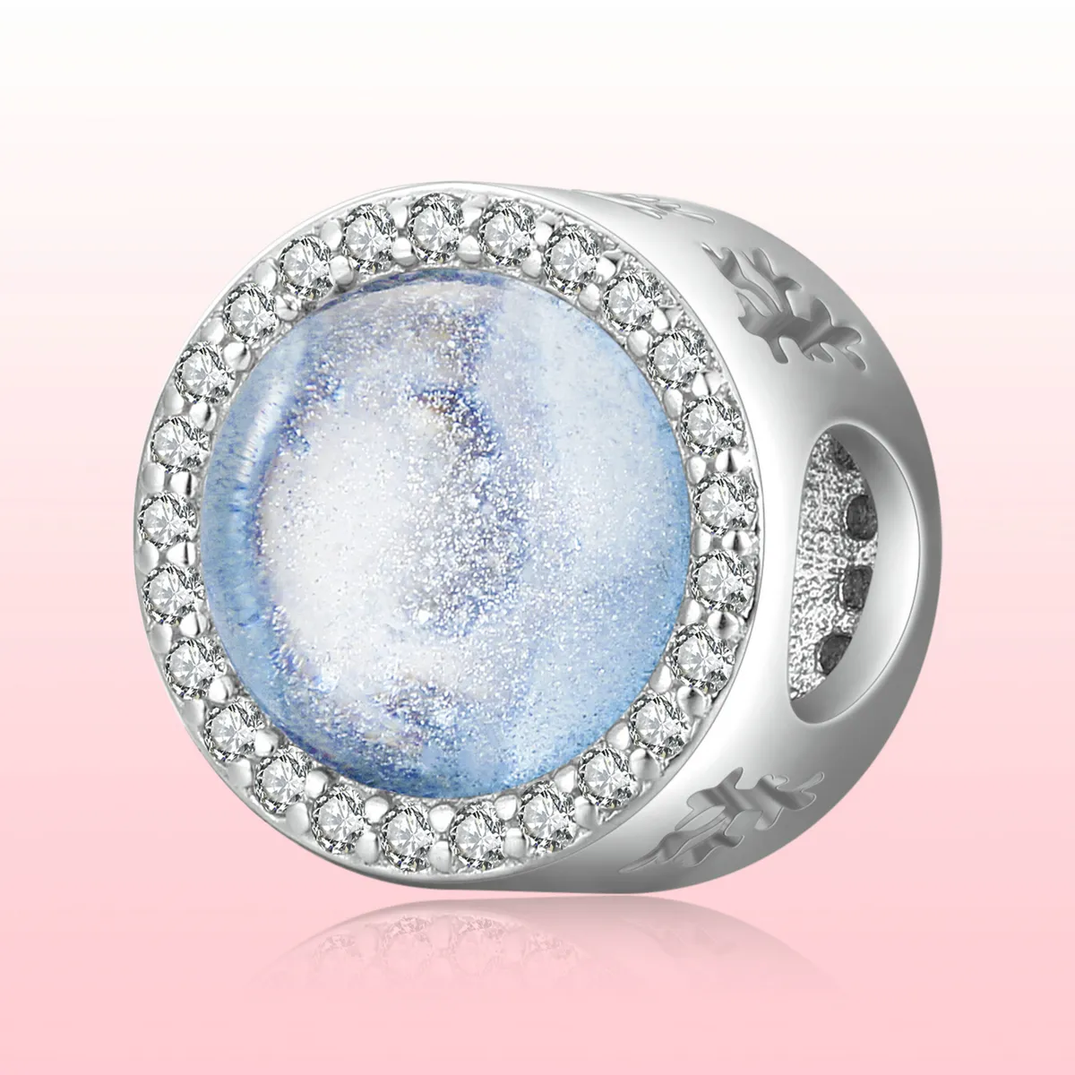 Pandora Style Silver Snow on Christmas Eve Charm - SCC2040