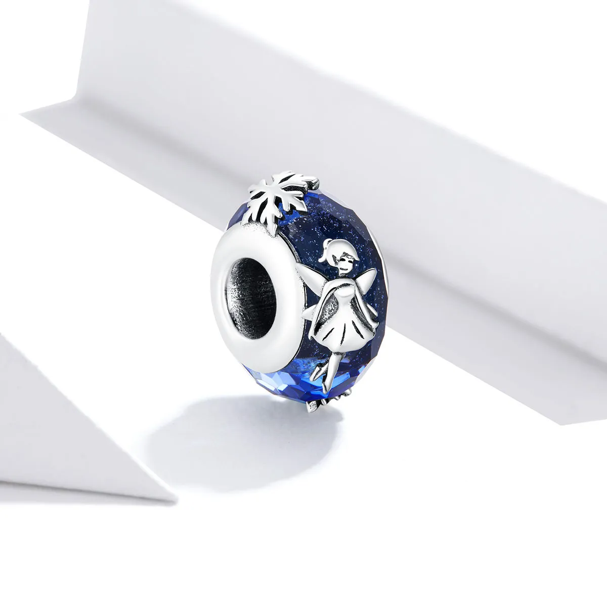 Pandora Style Silver Snowflake elves Spacer Charm - BSC369