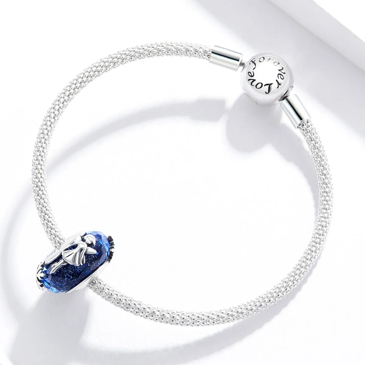 Pandora Style Silver Snowflake elves Spacer Charm - BSC369
