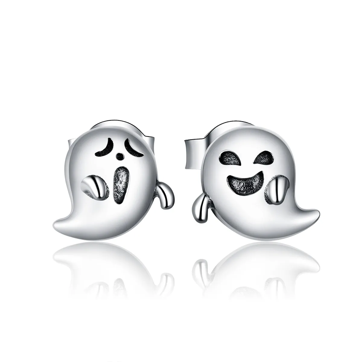 Pandora Style Silver The ghost of the little devil Stud Earrings - BSE421