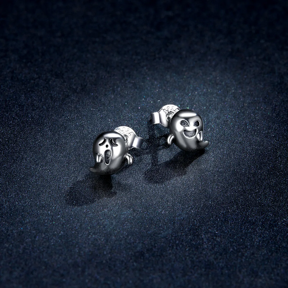 Pandora Style Silver The ghost of the little devil Stud Earrings - BSE421