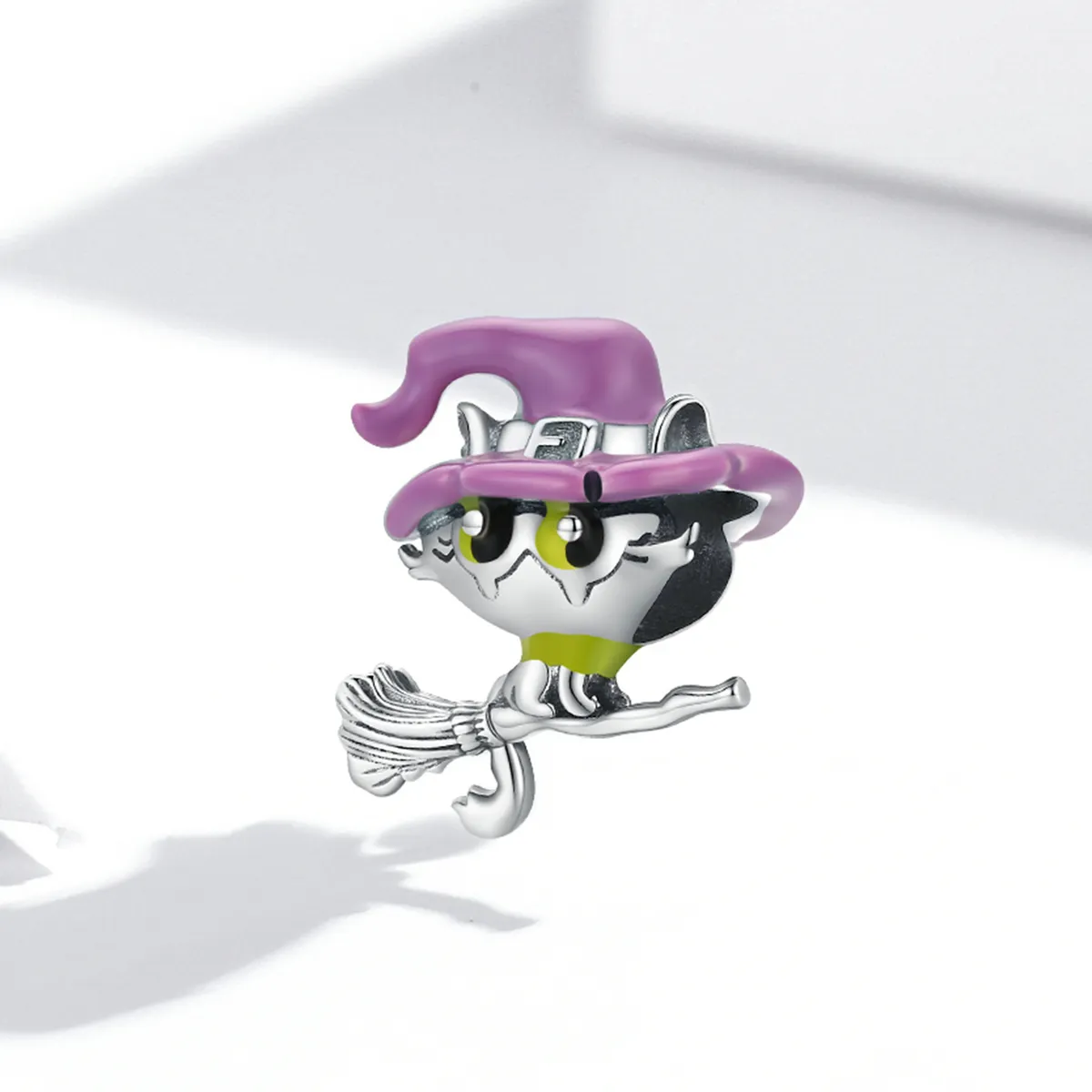 Pandora Style Silver Witch cat Charm - SCC1956