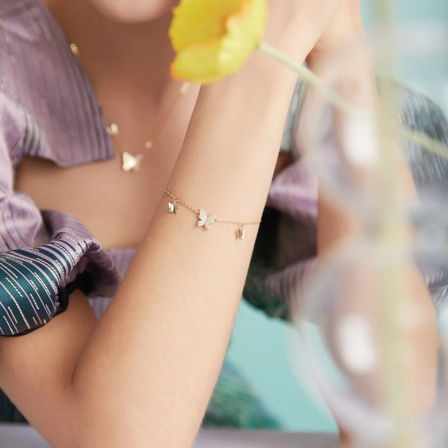 Pandora Style Butterfly Effect Bracelet - BSB064