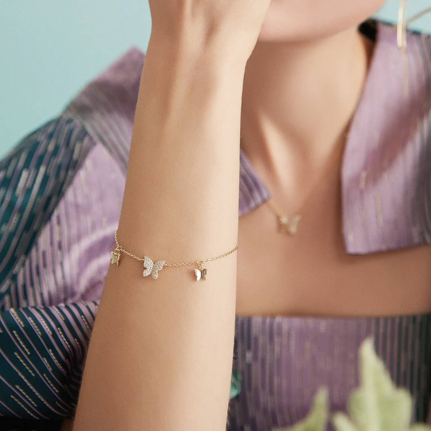 Pandora Style Butterfly Effect Bracelet - BSB064