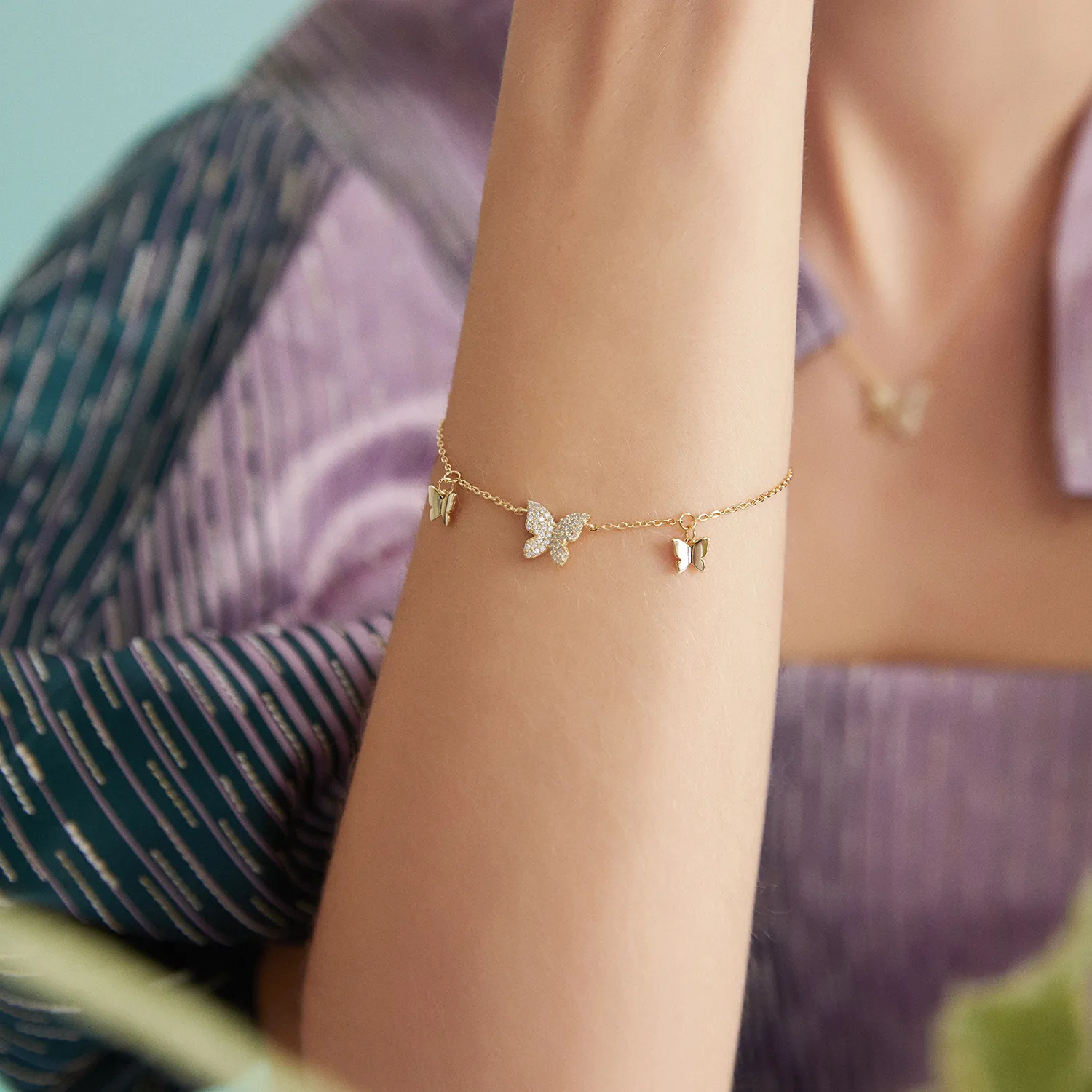 Pandora Style Butterfly Effect Bracelet - BSB064