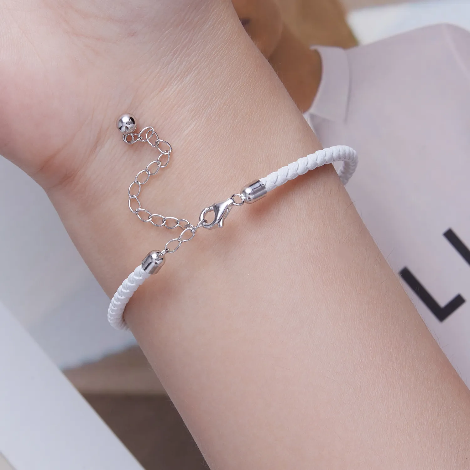 Pandora Style Simple Bracelet - SCB243-WH