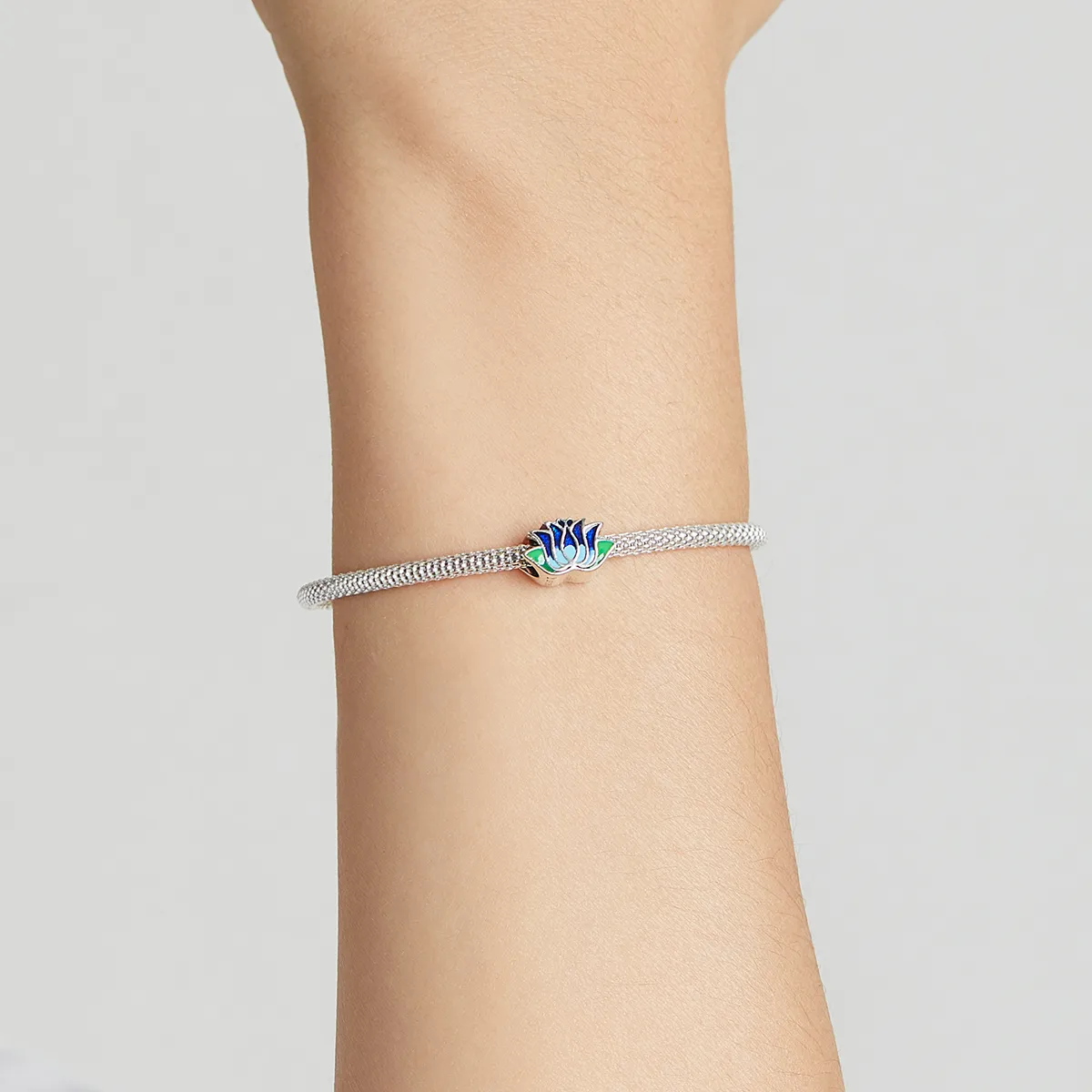 Pandora Style Blue Lotus Charm - SCC2020