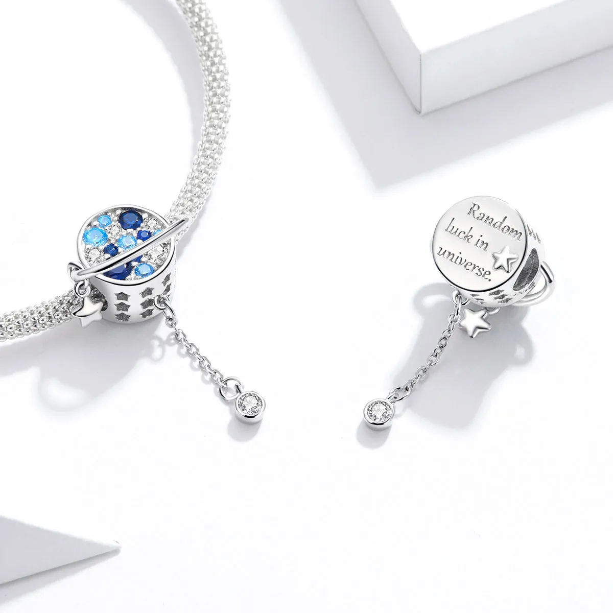 Pandora Style Blue Planet Charm - BSC365