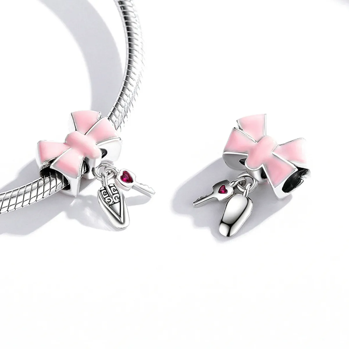 Pandora Style Bow Car Key Charm - SCC1974