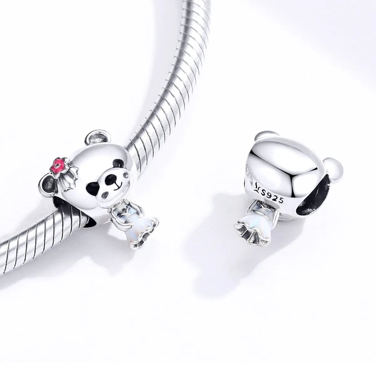 Pandora Style Bride Bear Charm - SCC1474