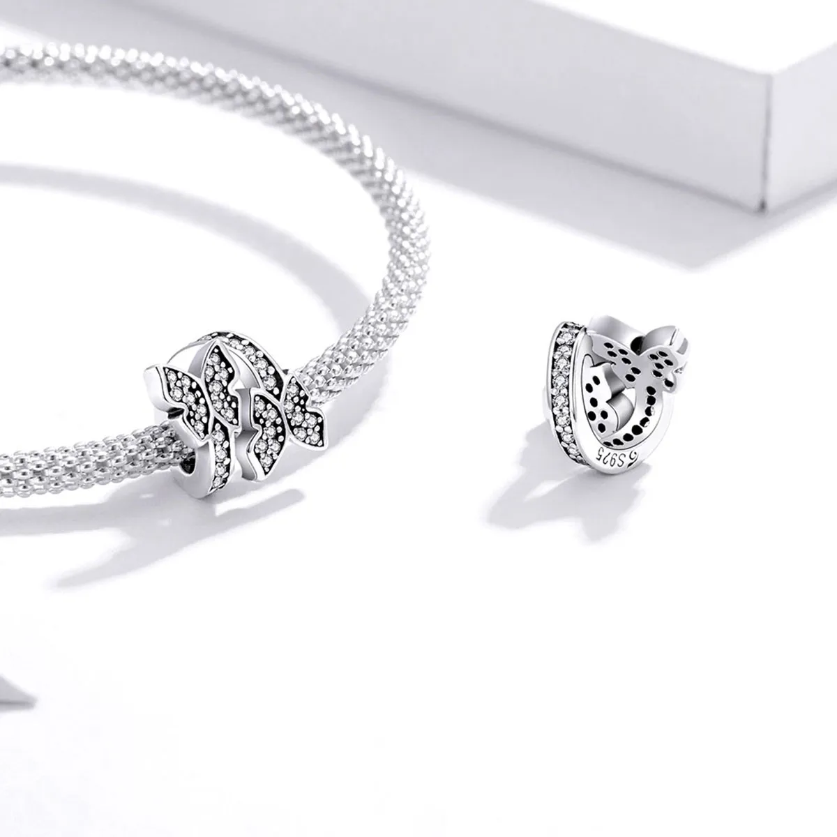 Pandora Style Butterflies Around Charm - BSC379