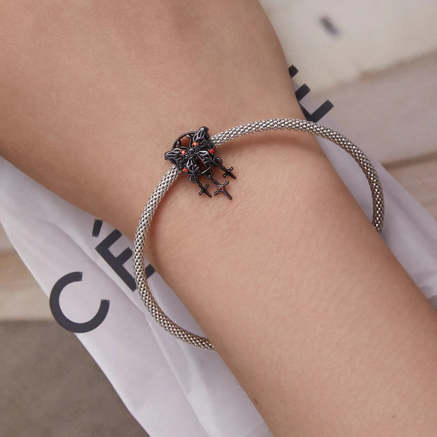 Pandora Style Butterfly Dream Catcher Charm - SCC2383