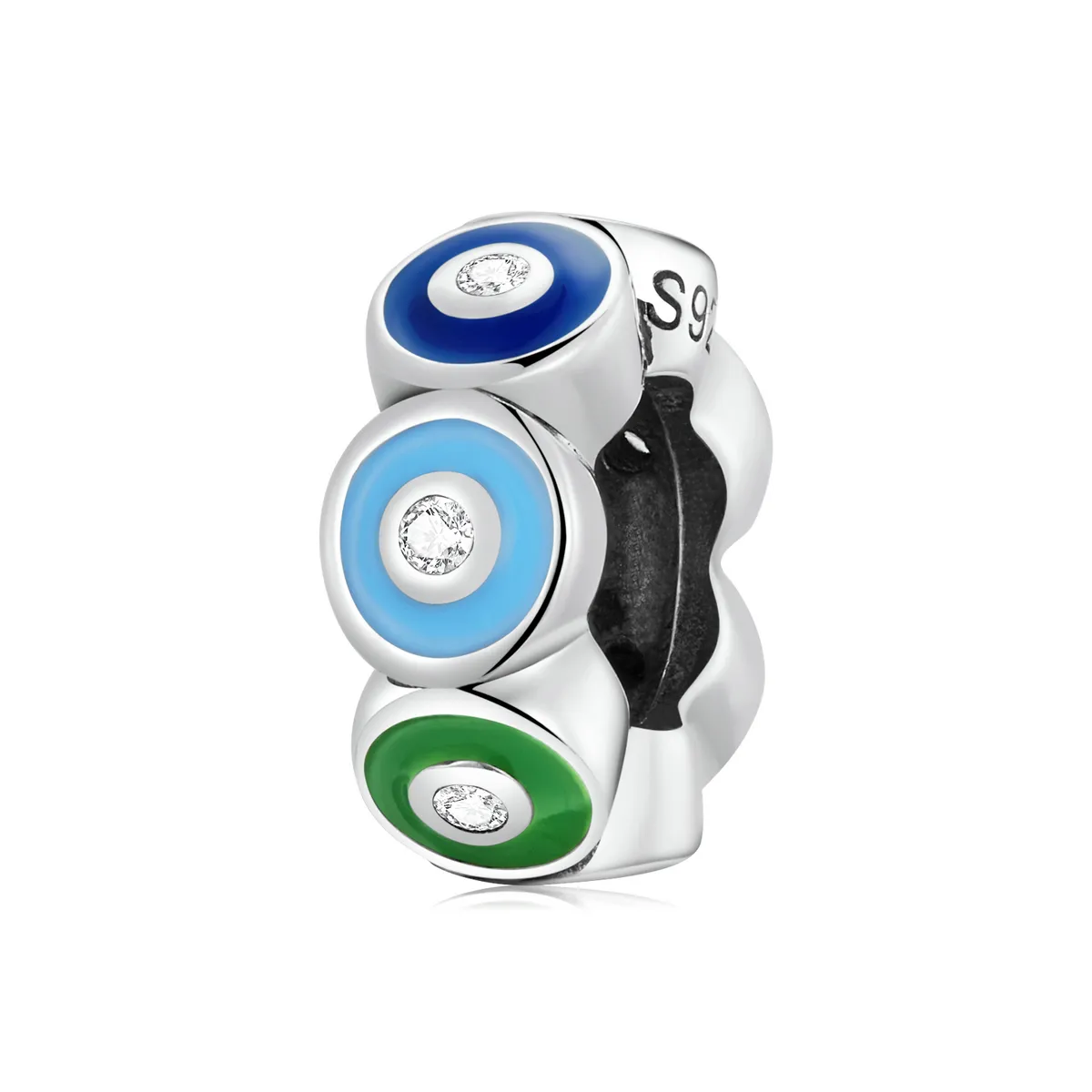 Pandora Style Colorful Demon Eye Spacer Charm - SCC2129