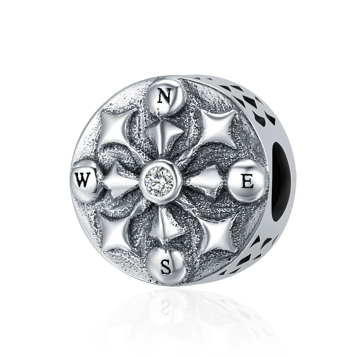 pandora style compass charm scc278