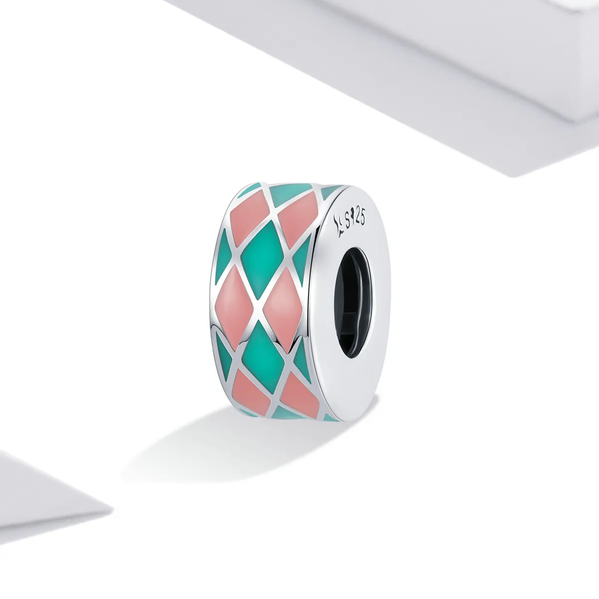 Pandora Style Diamond Lattice Charm - SCC2165