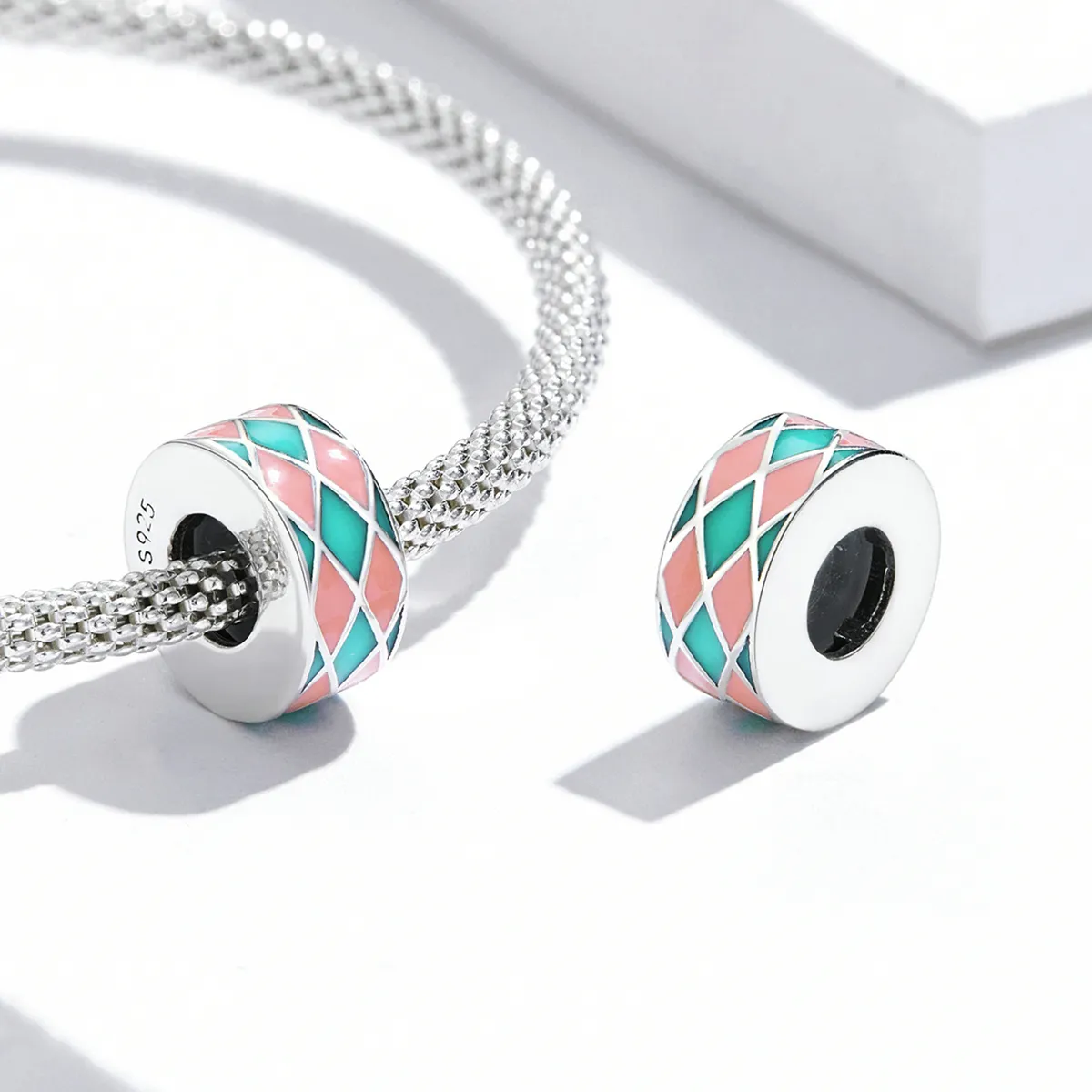 Pandora Style Diamond Lattice Charm - SCC2165