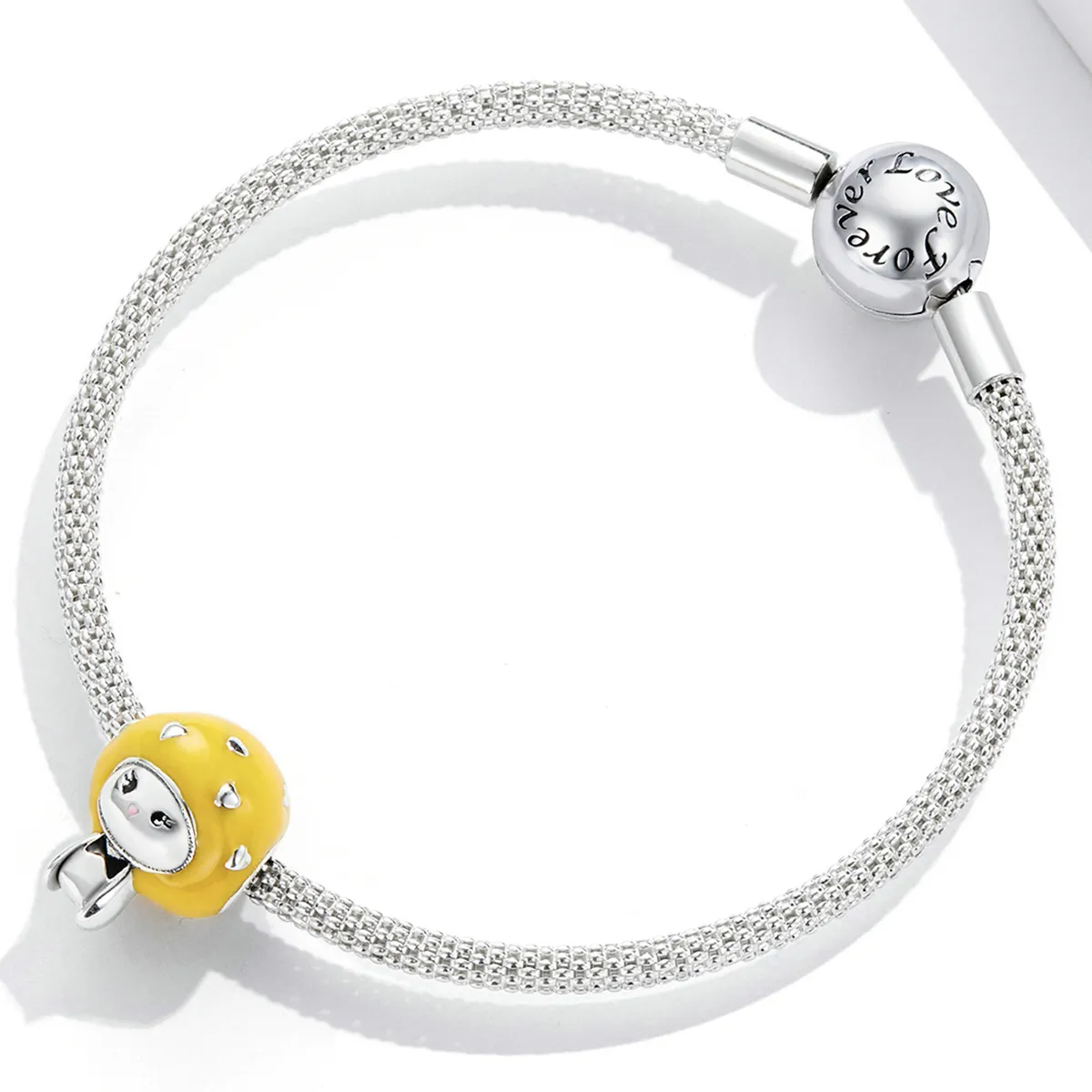 Pandora Style Fun Little Mushroom - Lemon Yellow Charm - SCC2149