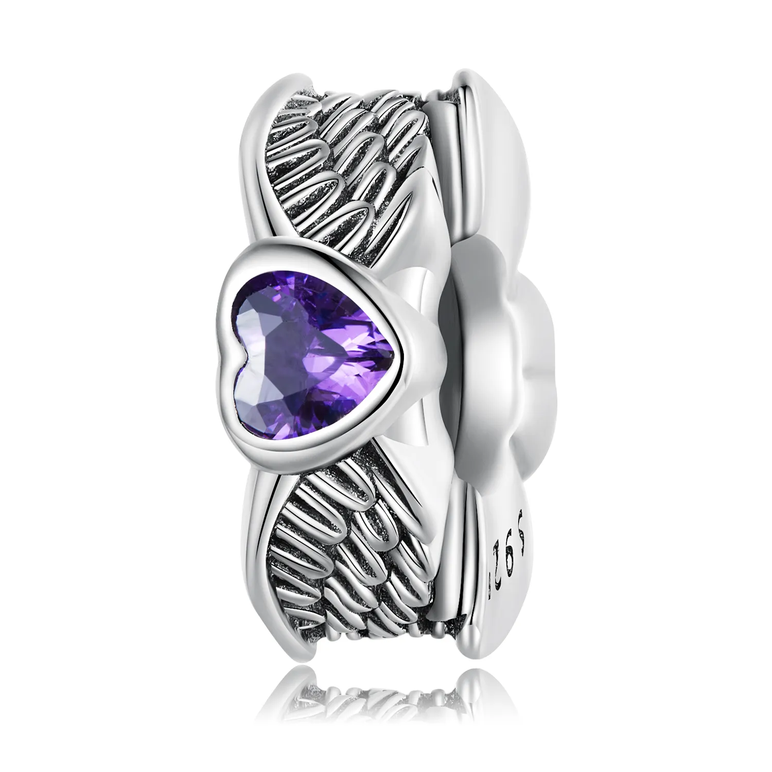 Pandora Style Guardian Heart Spacer Charm - BSC677