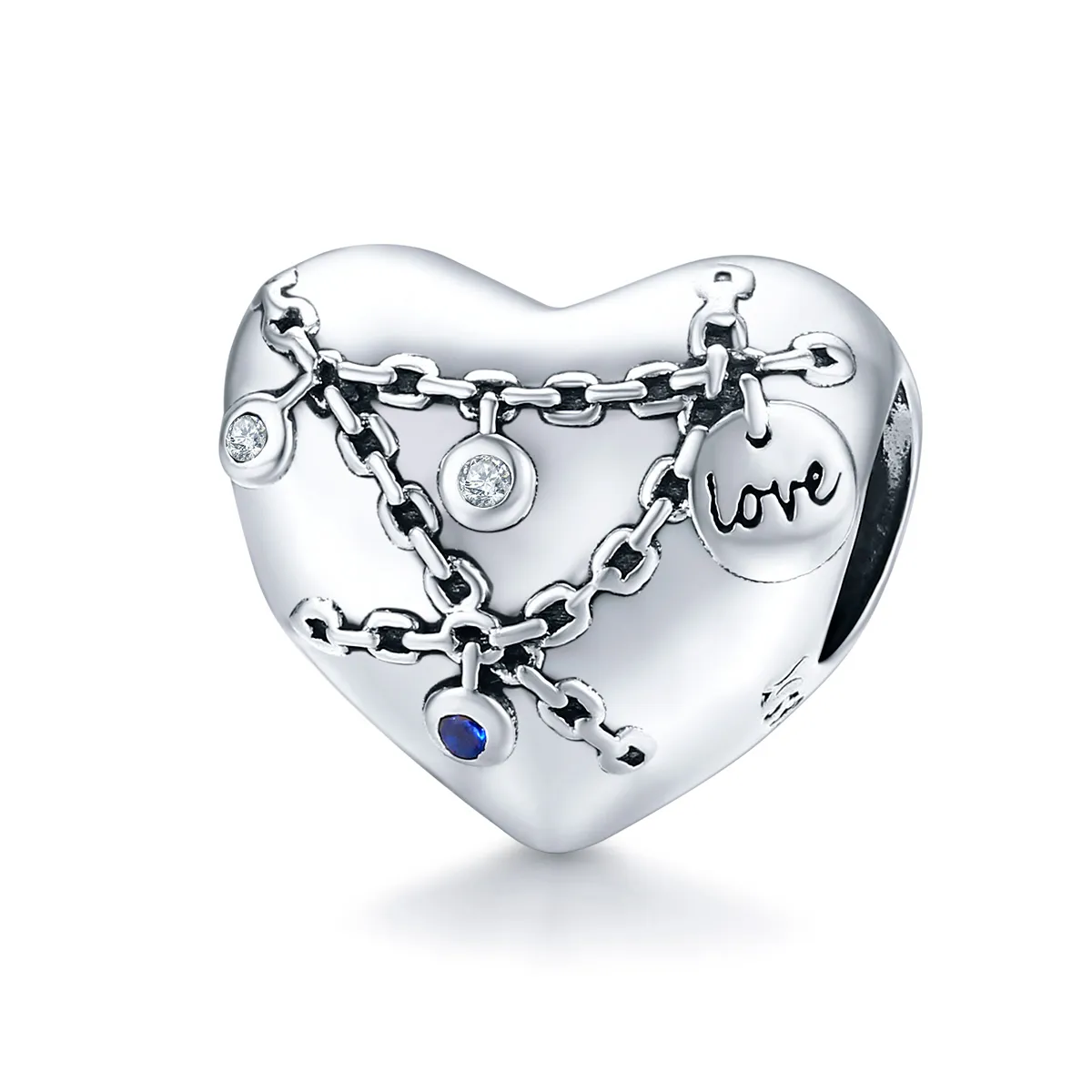 Pandora Style Heart Lock Charm - SCC1538