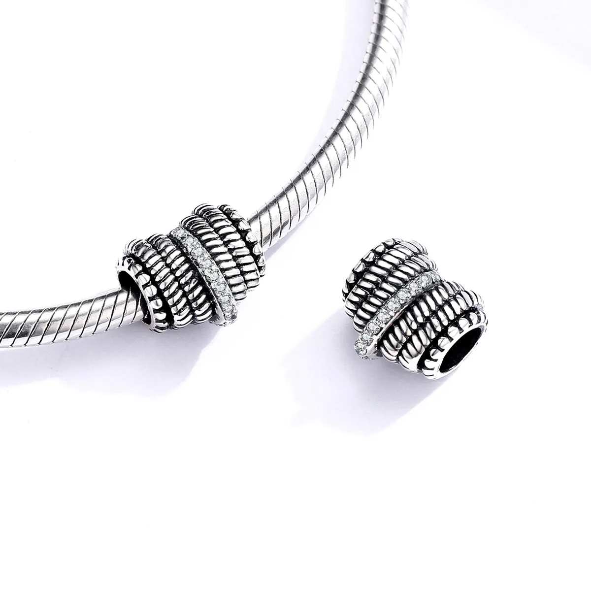 Pandora Style Heart Weaving Charm - SCC1470