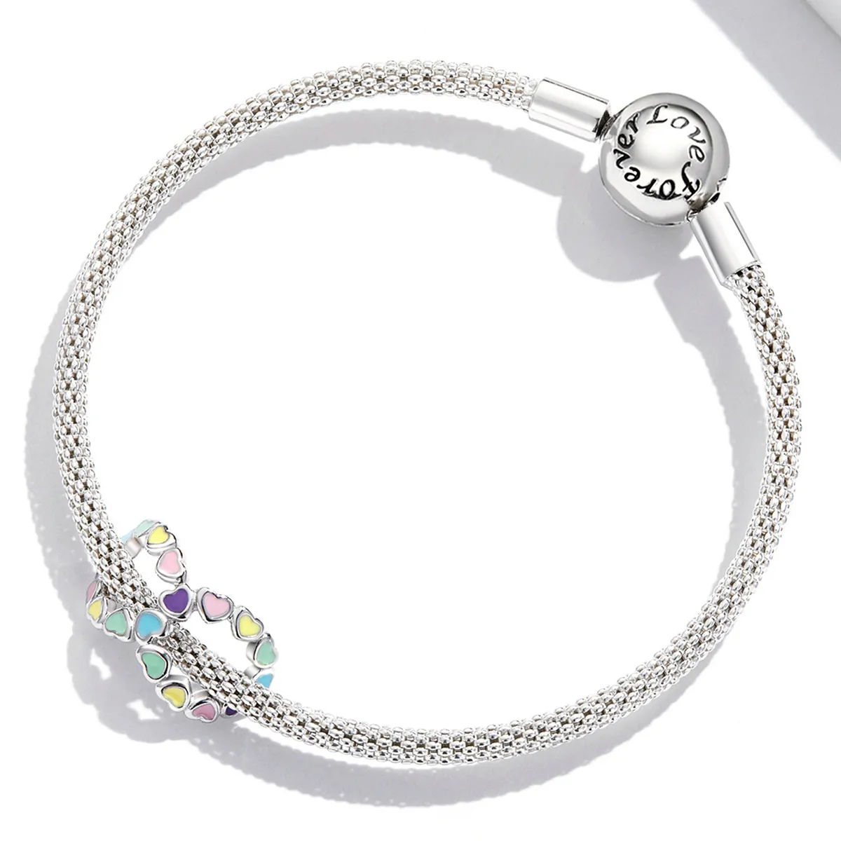 Pandora Style Infinite Rainbow Heart Charm - SCC2160