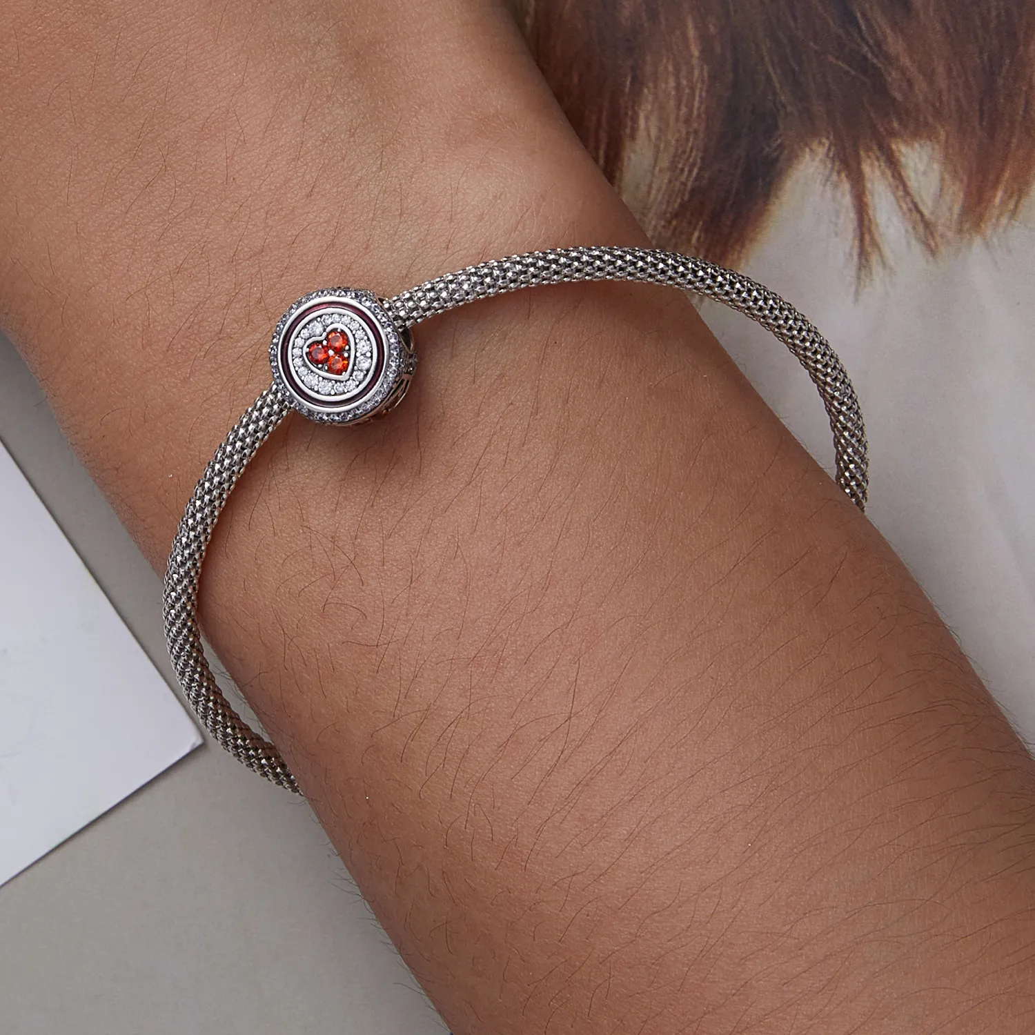Pandora Style Lucky Heart Charm - BSC620