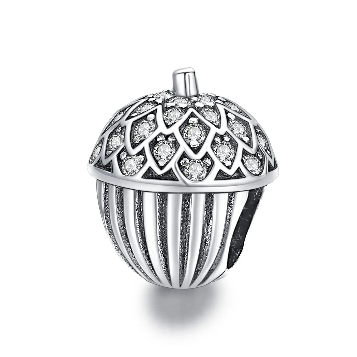 pandora style lucky pine cone charm bsc337