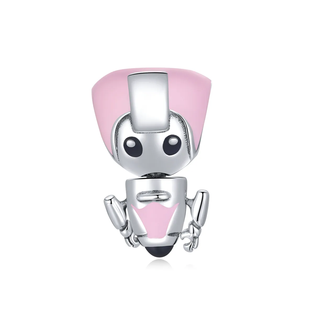 pandora style pink baby robot charm scc1774