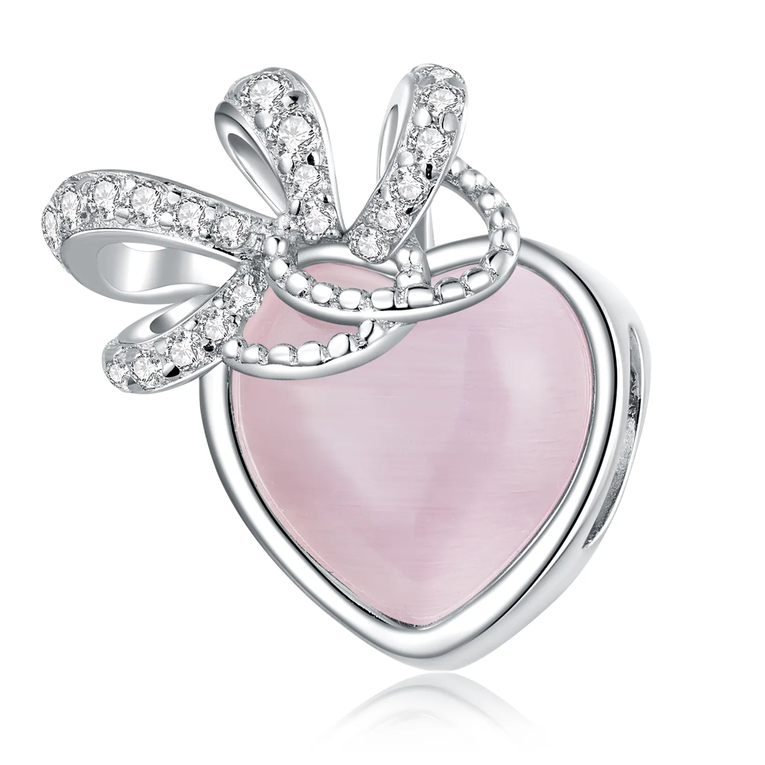 pandora style pink heart charm scc2261