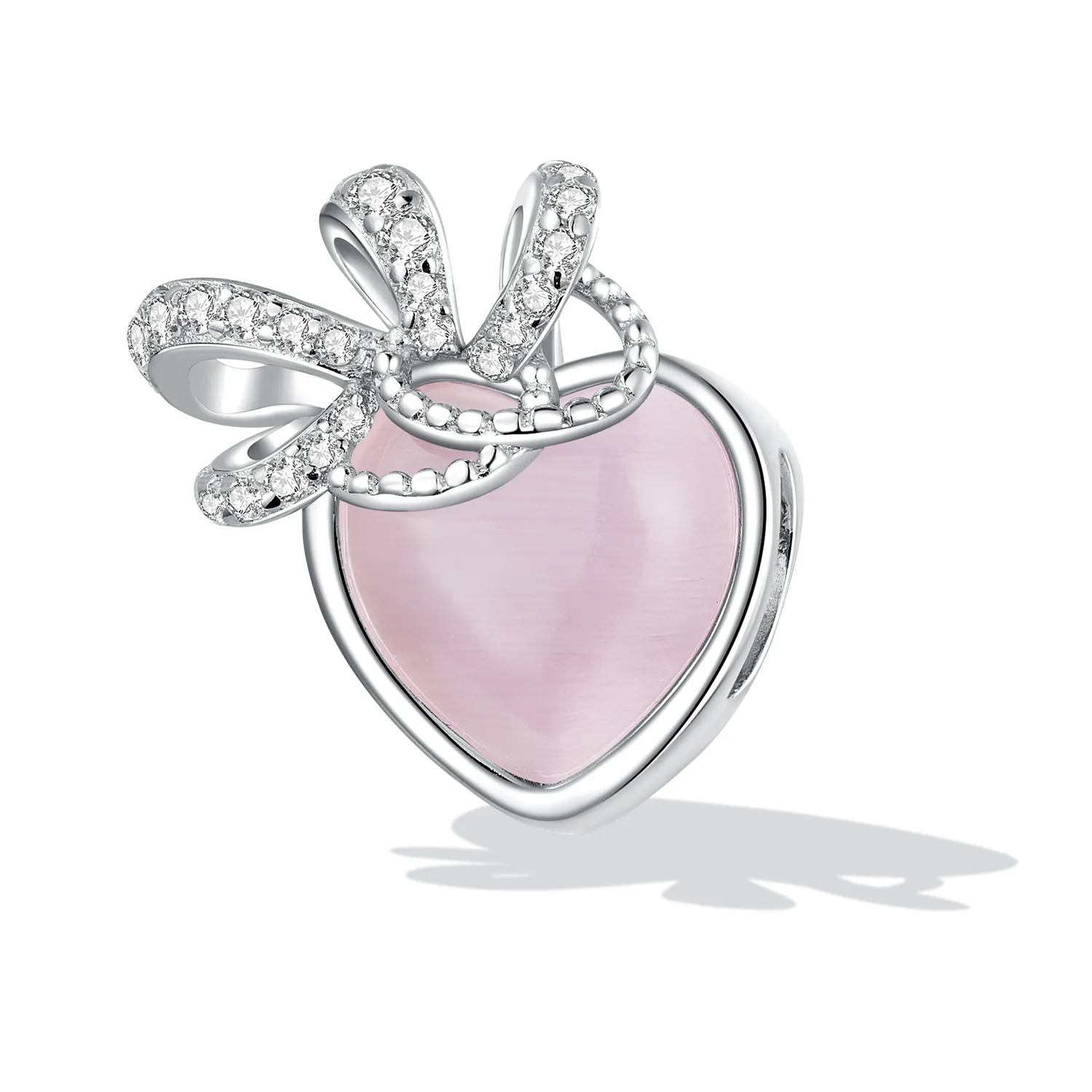 Pandora Style Pink Heart Charm - SCC2261